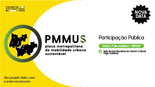 Sessão de Participação Pública do PMMUS em Sintra, próximo dia 07 de outubro